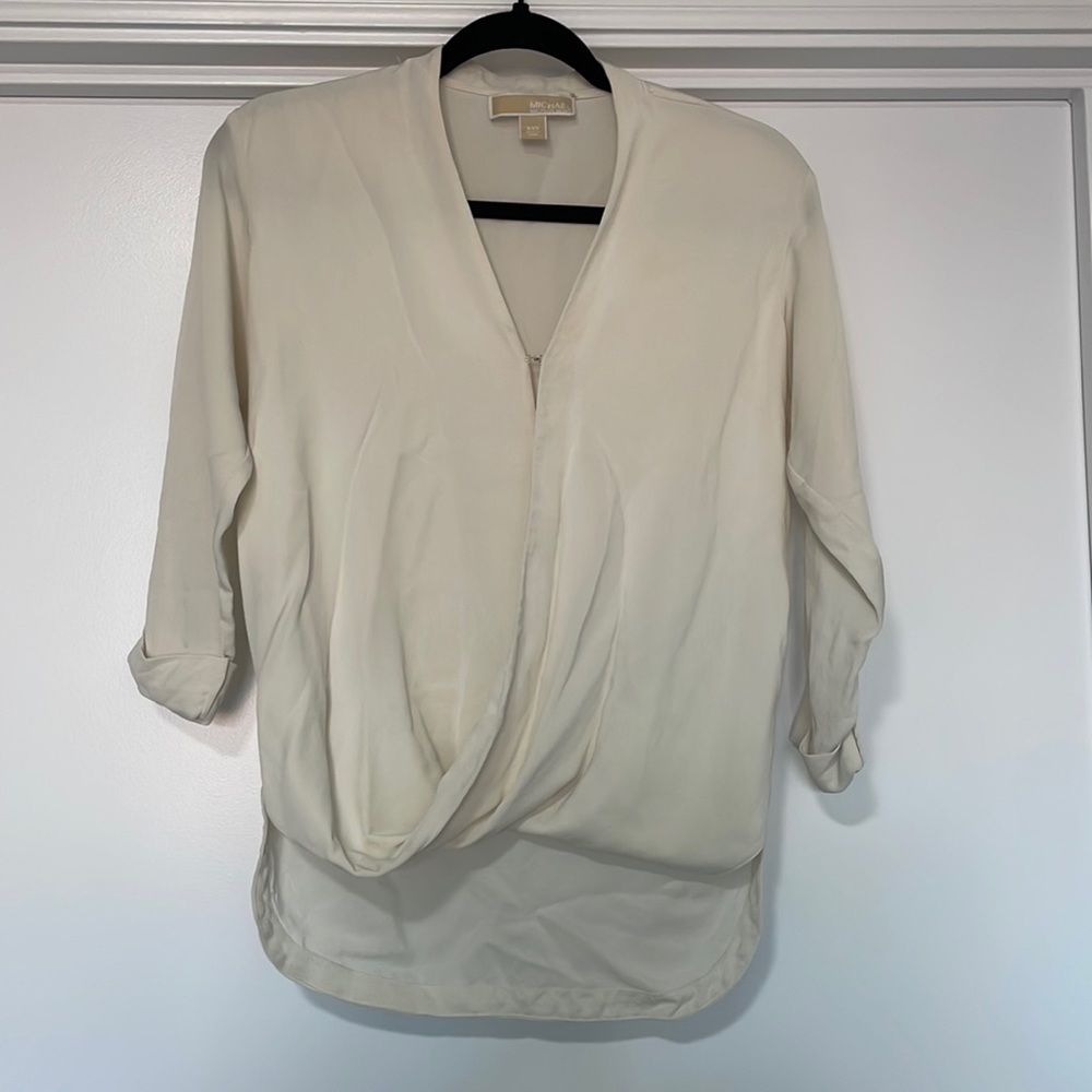 Silk Wrap front blouse